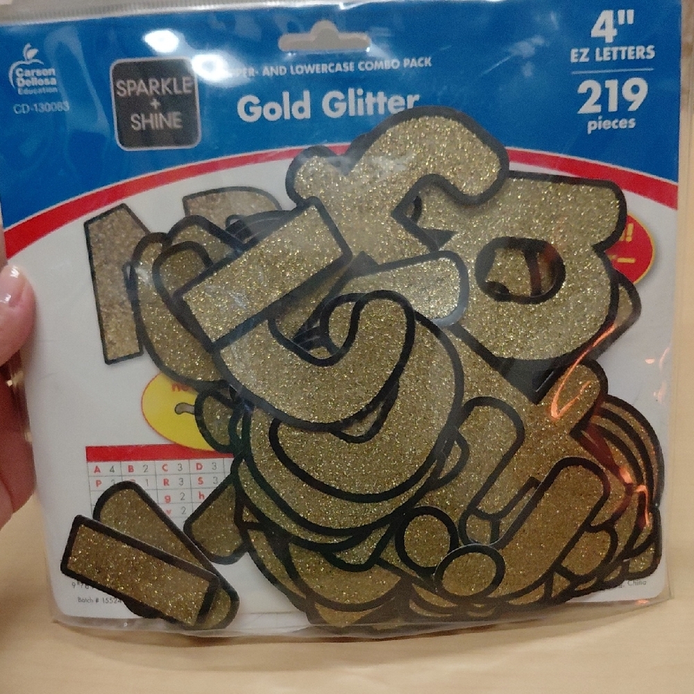 Gold & Black Letters For Office Or Classroom Decor